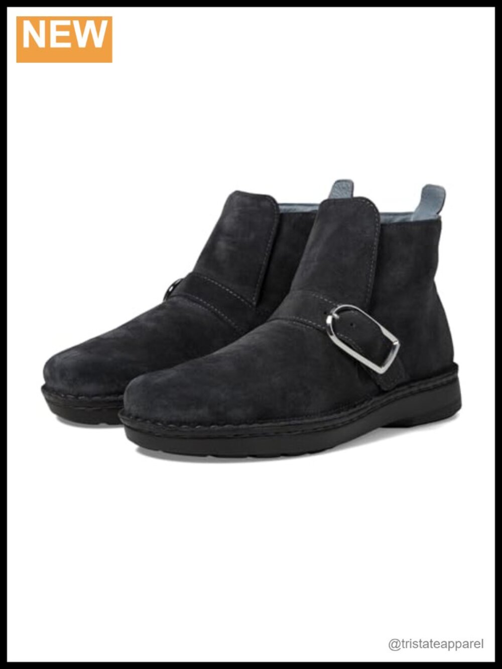 Women's Suede Ankle Boots with Cork/Latex Footbed, Arch Support, Zip Closure